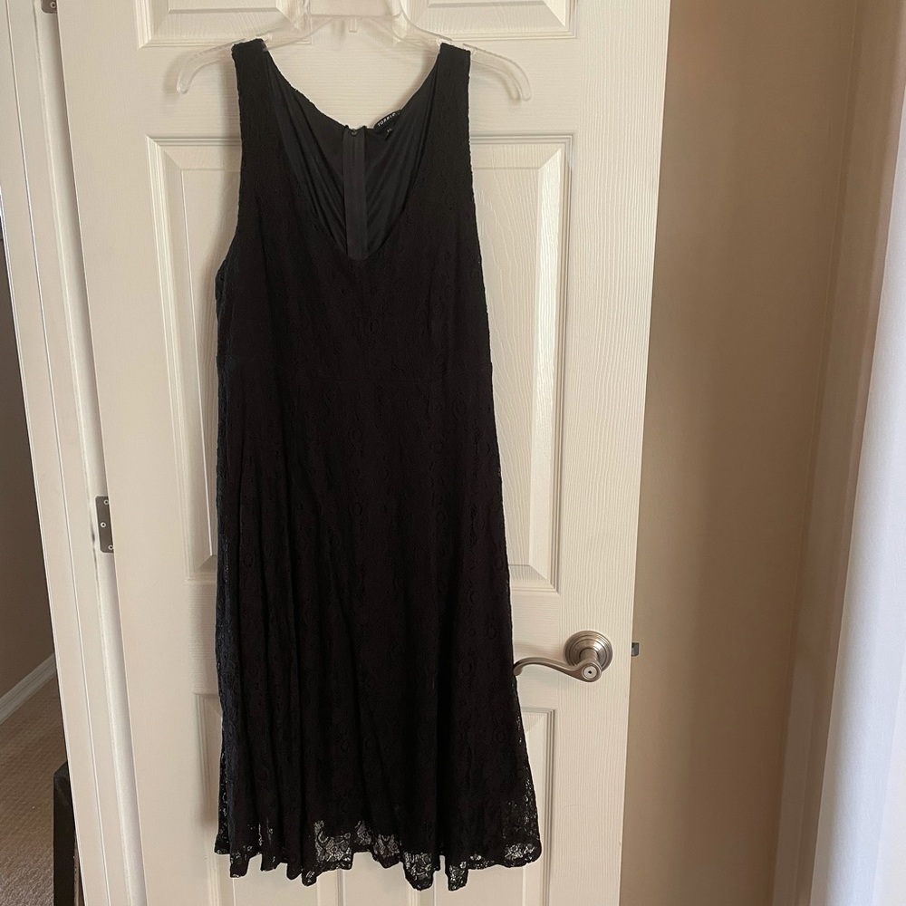 Torrid Black Lace Midi Dress Size 14